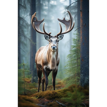 Deer in Forest Canvas